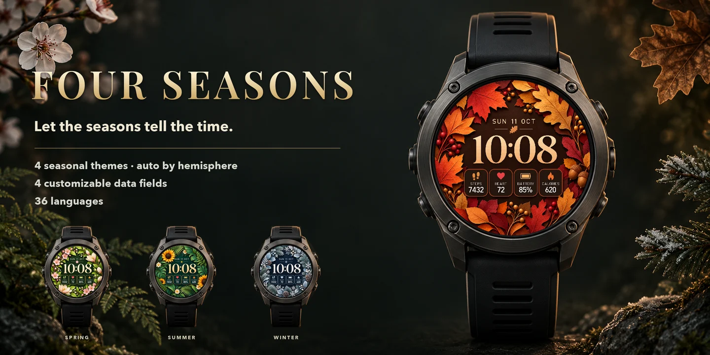 Four Seasons en cuatro relojes: Otoño, Primavera, Verano e Invierno