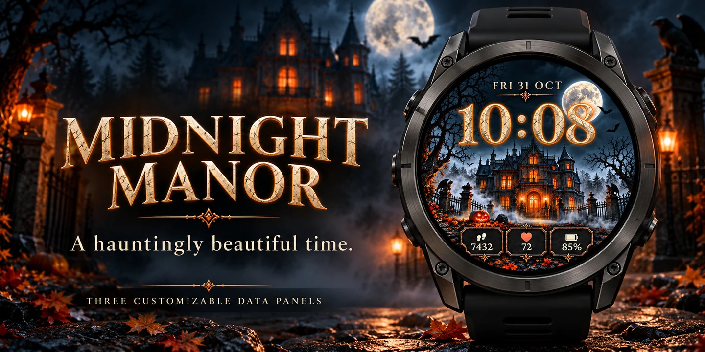 Midnight Manor en un reloj