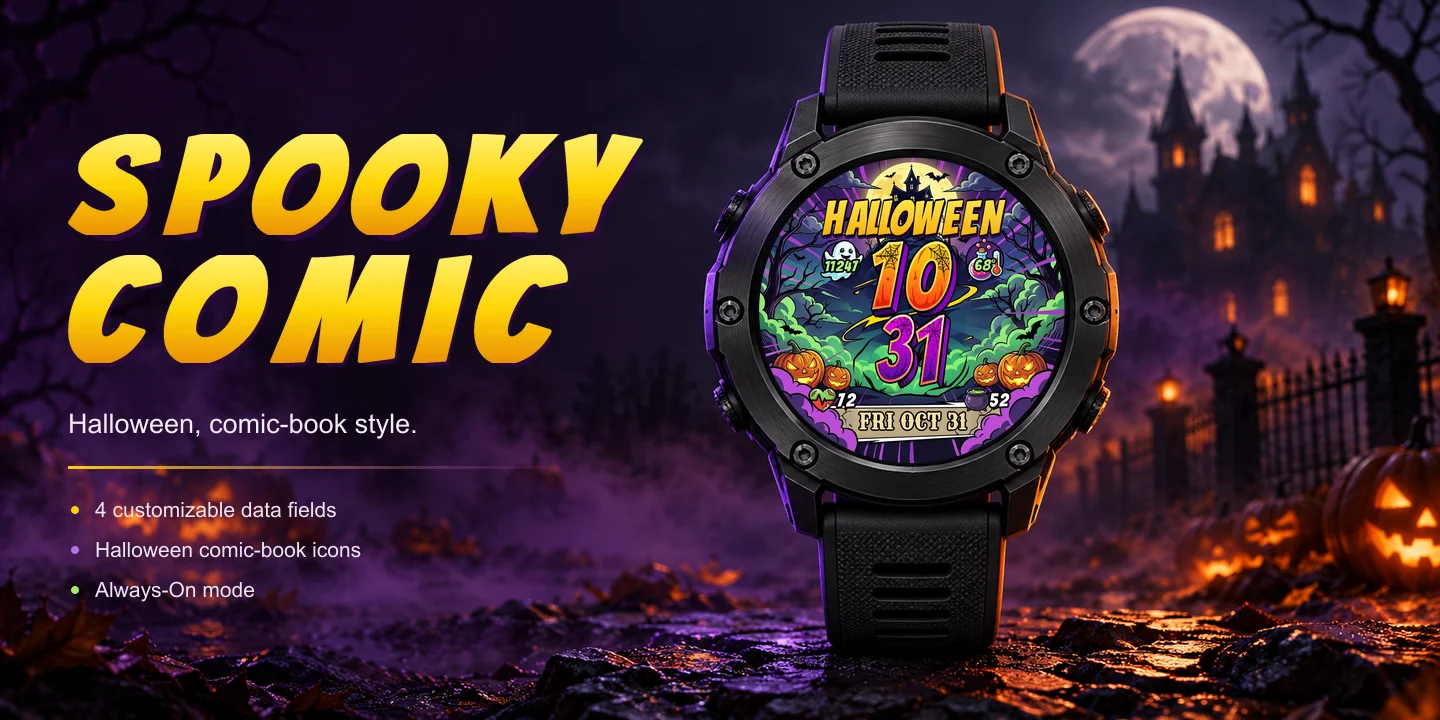 Spooky Comic on a watch