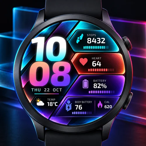 Chromatic Stack watchface