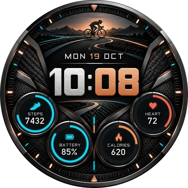 Carbon Cadence watchface